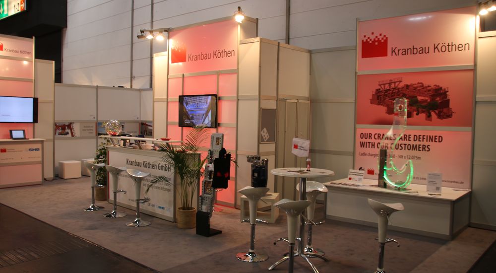 Der Stand in Halle 3 / A64 - vor Eröffnung