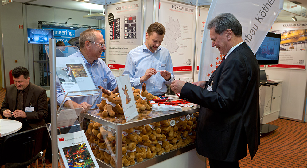 Vorbereitungen am Stand